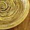Handmade Gilded Glass Plate Distressed Metal and Glass Design